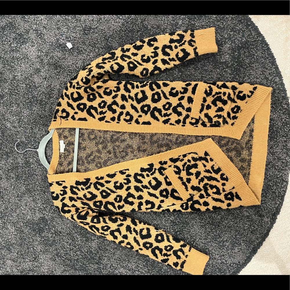 Cheetah print cardigan